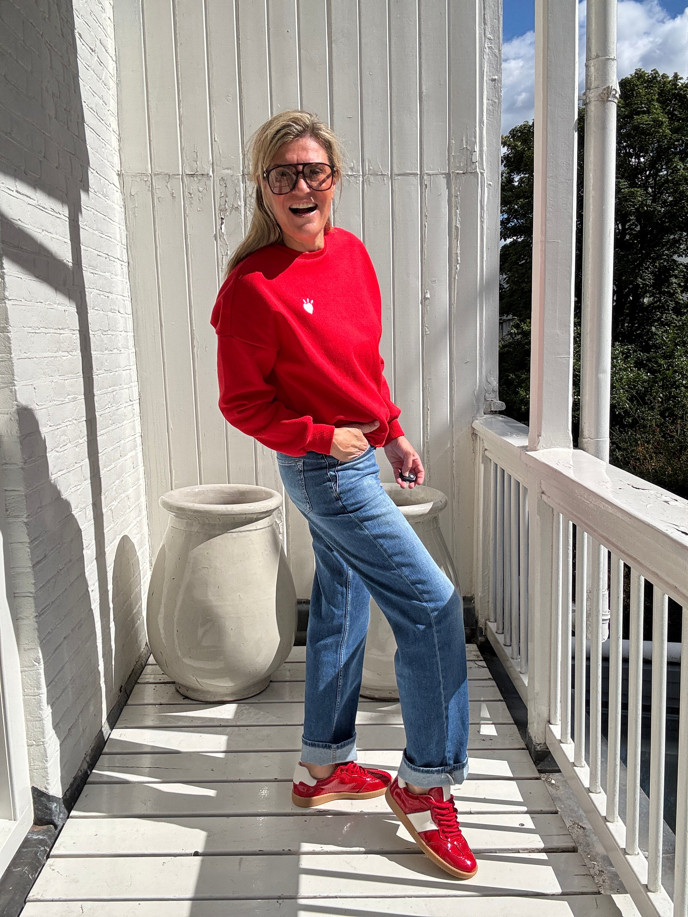 Sneaker - POONA verniz red / offwhite - DWRS