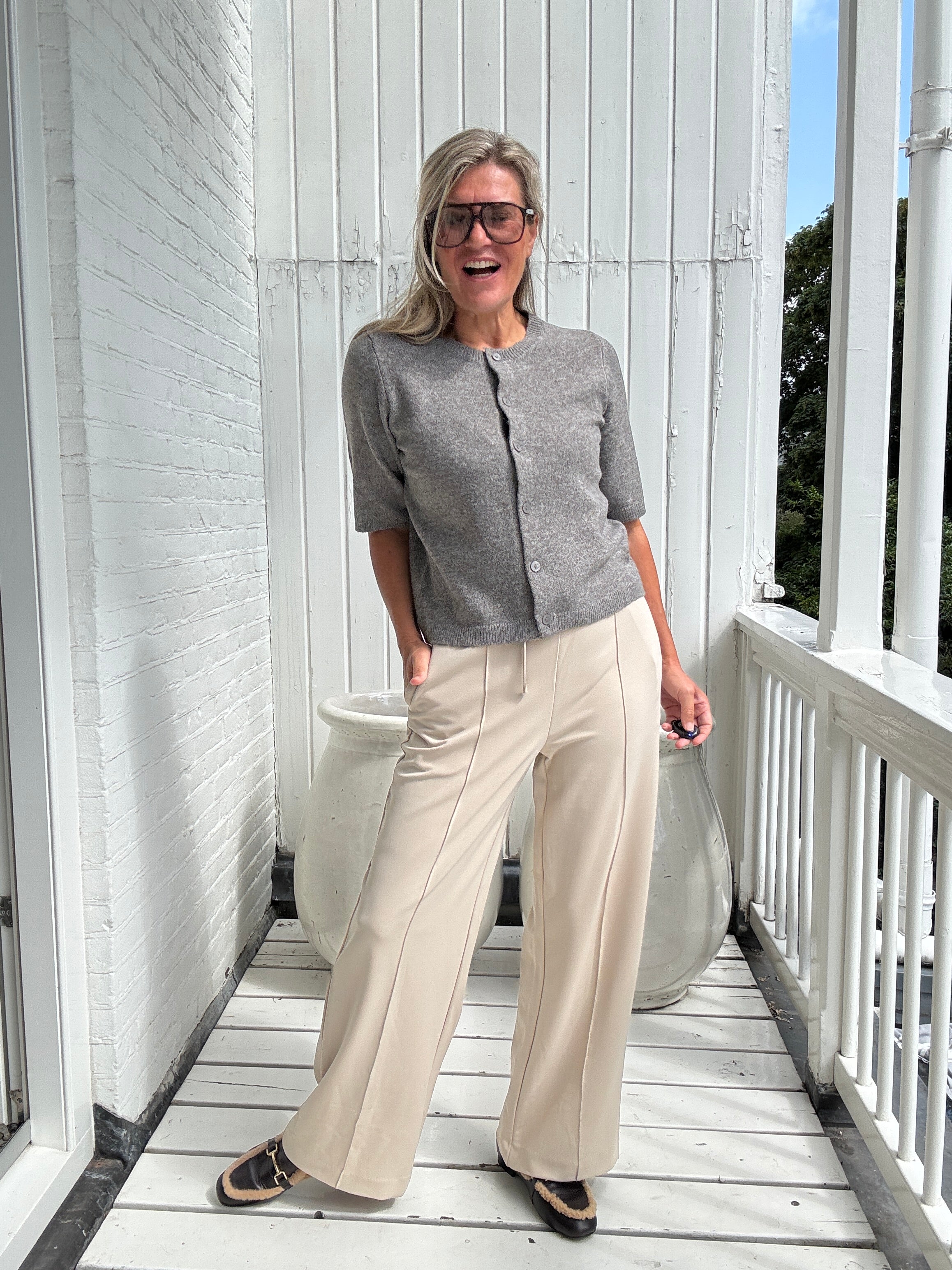 Broek - CLUA HW WIDE PANTS - Vila