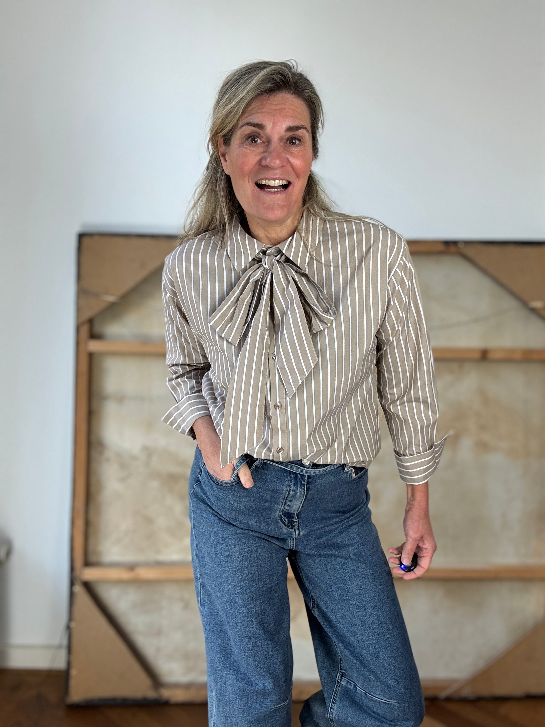 Blouse - Lunn L/S Bow shirt - Vero moda