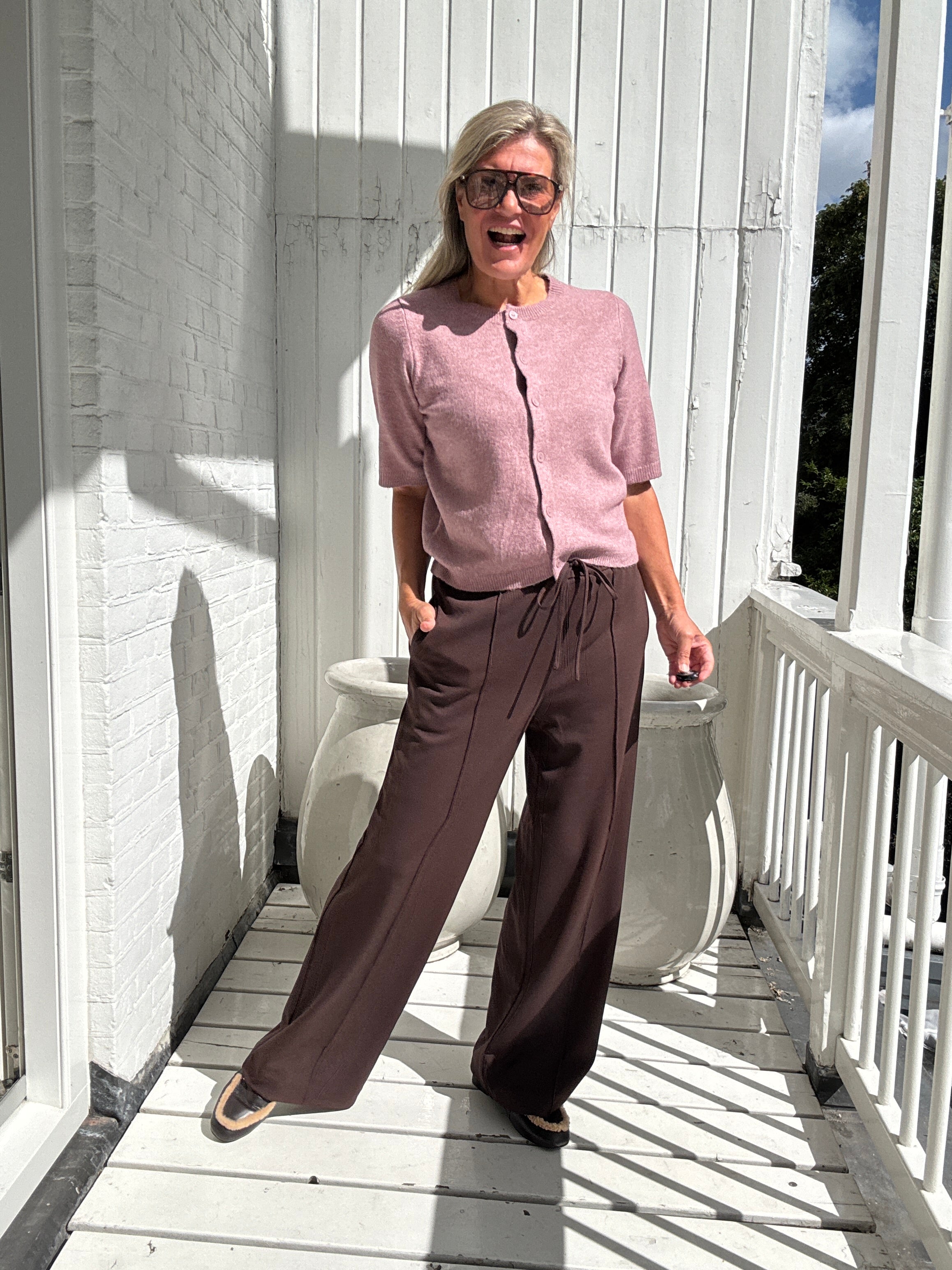 Broek - CLUA HW WIDE PANTS - Vila