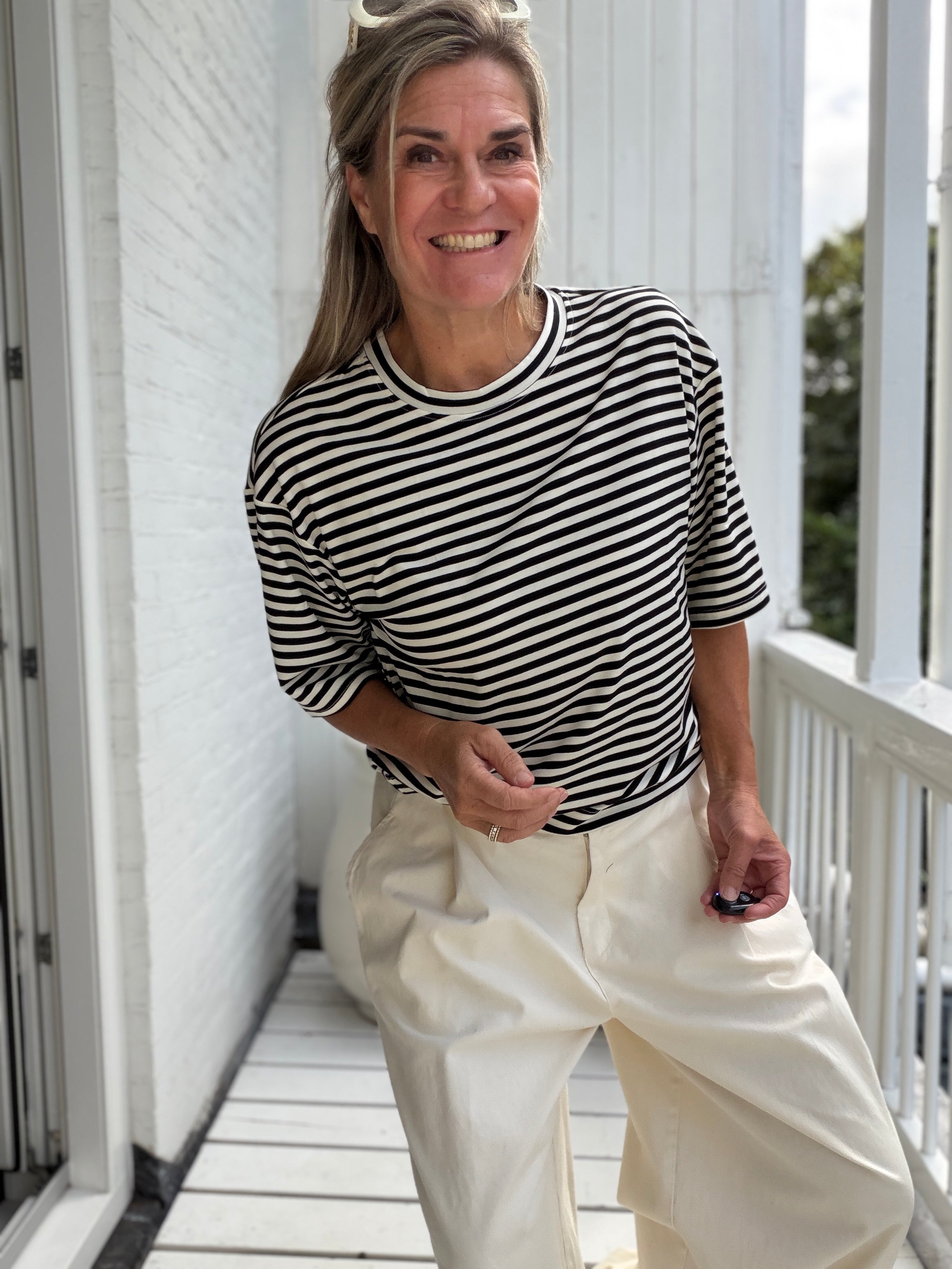 T-Shirt - Clip Striped T-shirt - TOODAY