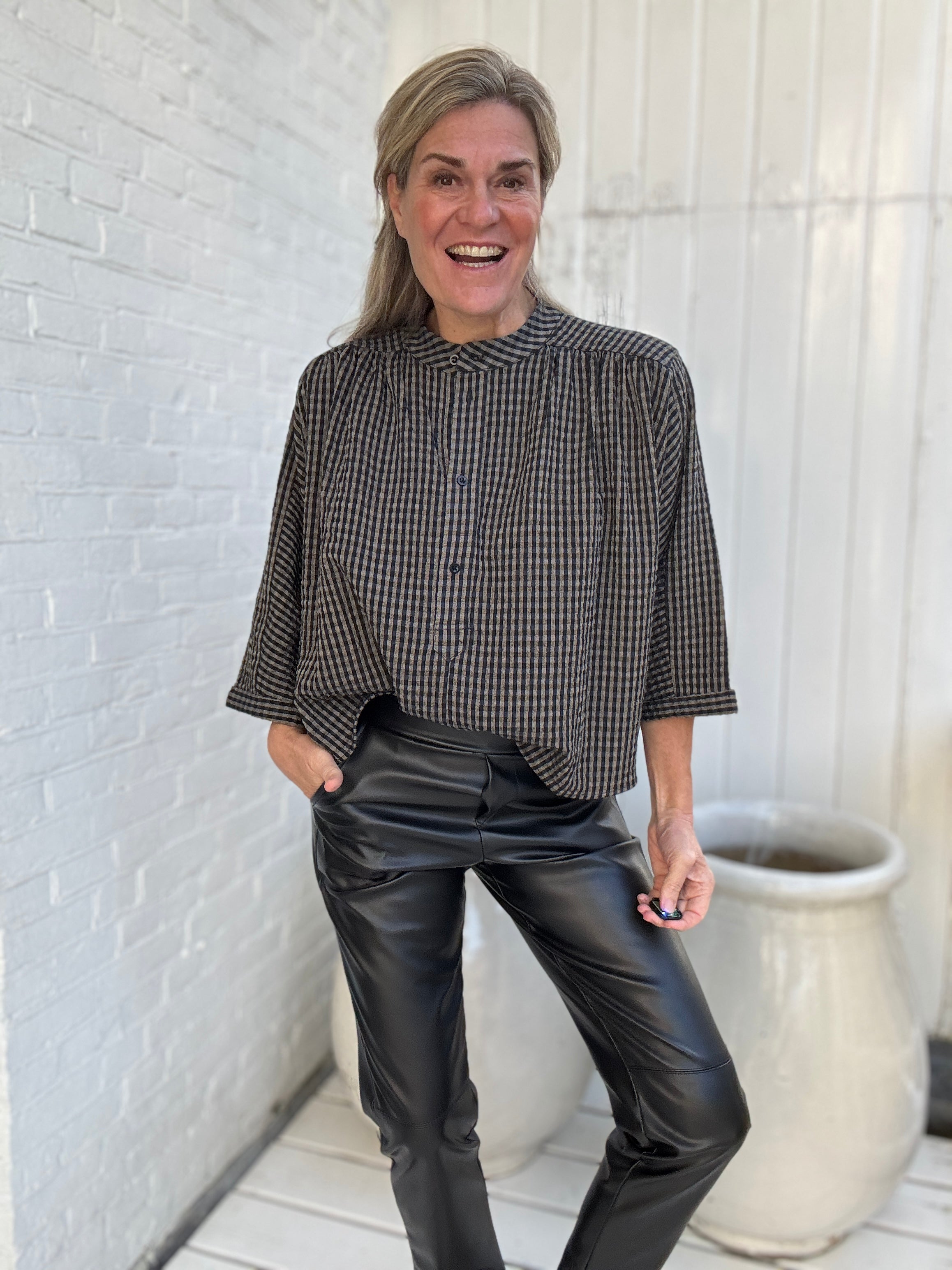 Maya Blouse Check - NUKUS