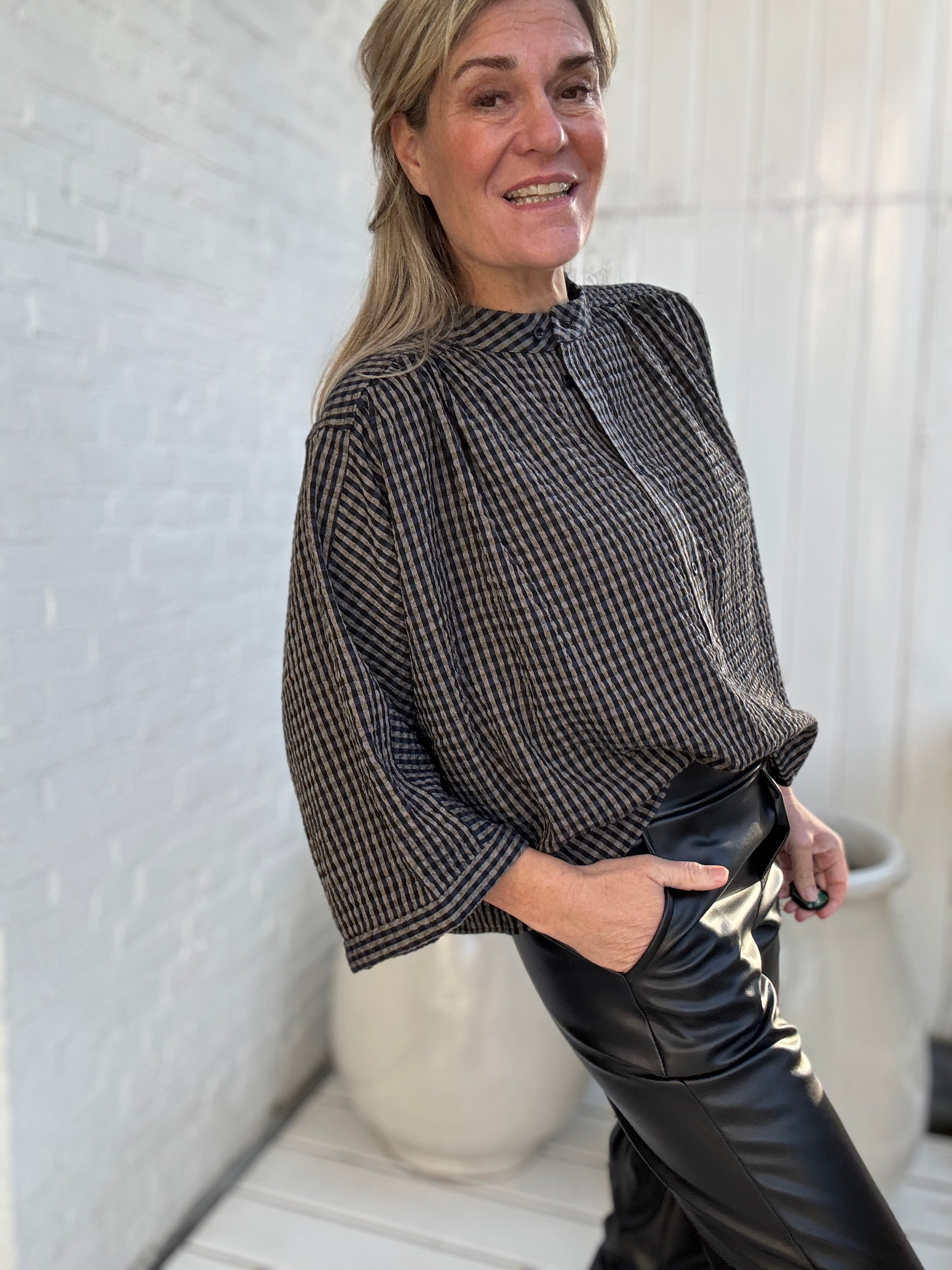 Maya Blouse Check - NUKUS