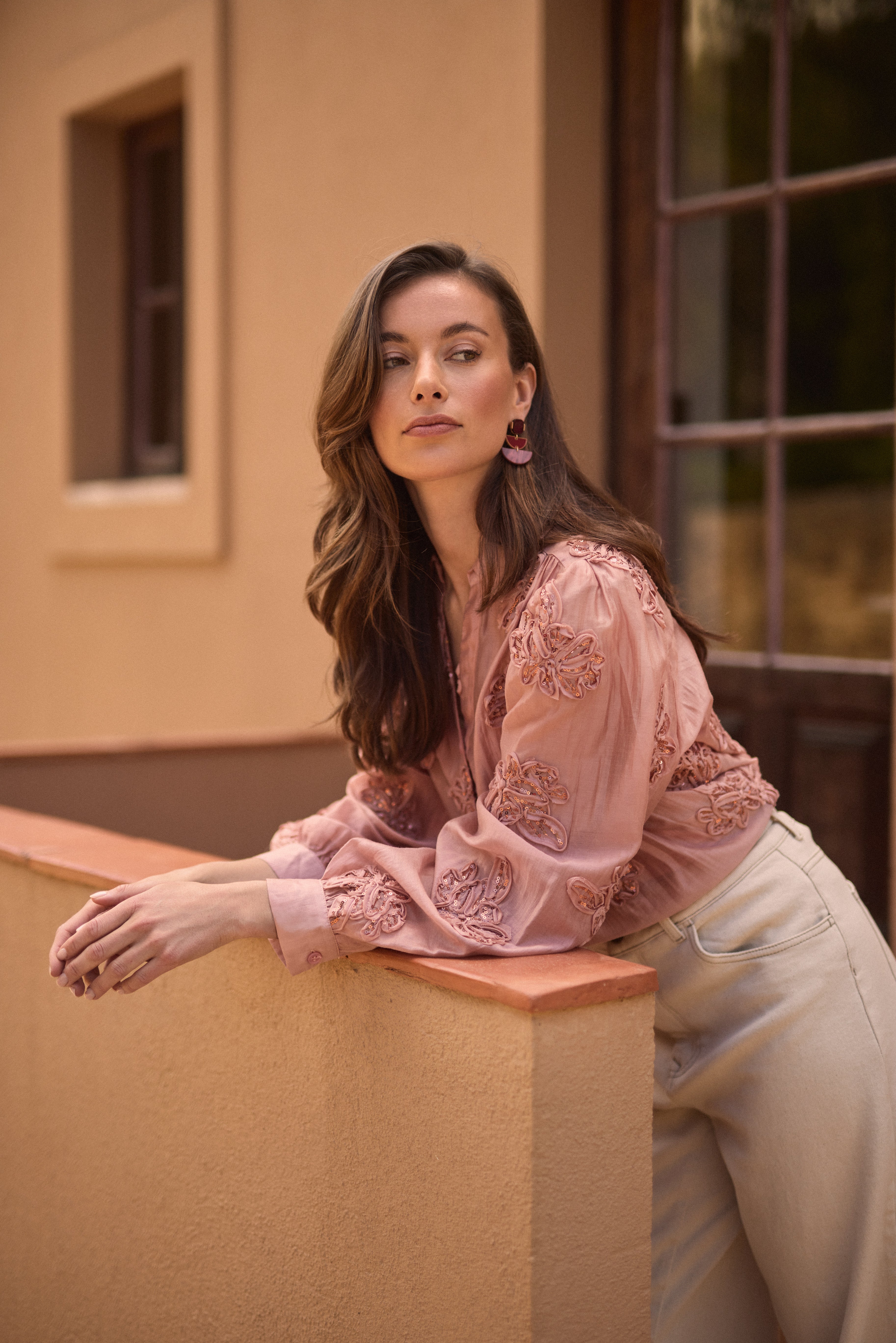 Blouse - Antonella Blouse Paillet Flower - Nukus