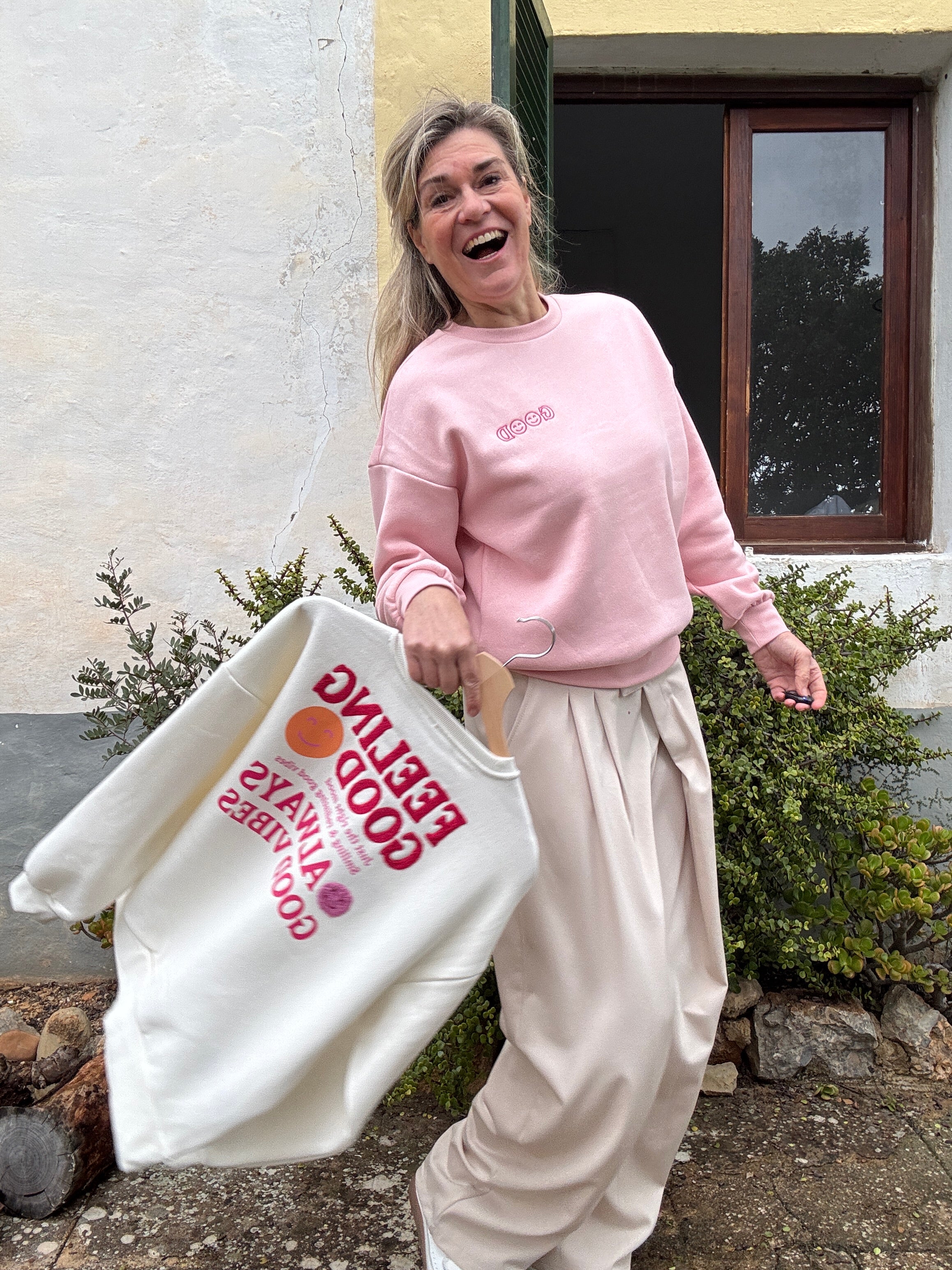 Sweater - DAZE L/S O-NECK TERRY PRINT - Only