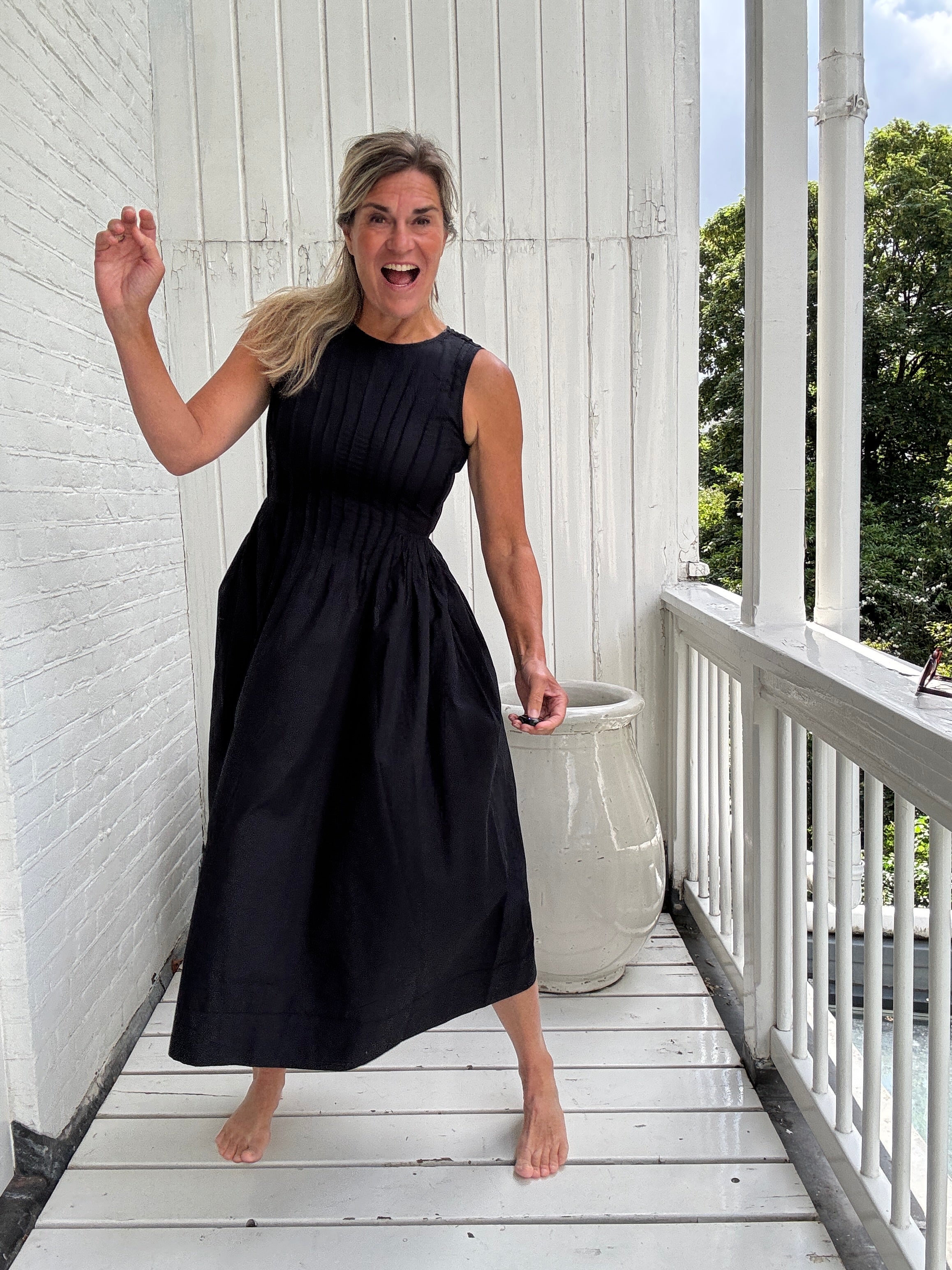 Jurk - MBA O-NECK SL MIDI DRESS - VILA