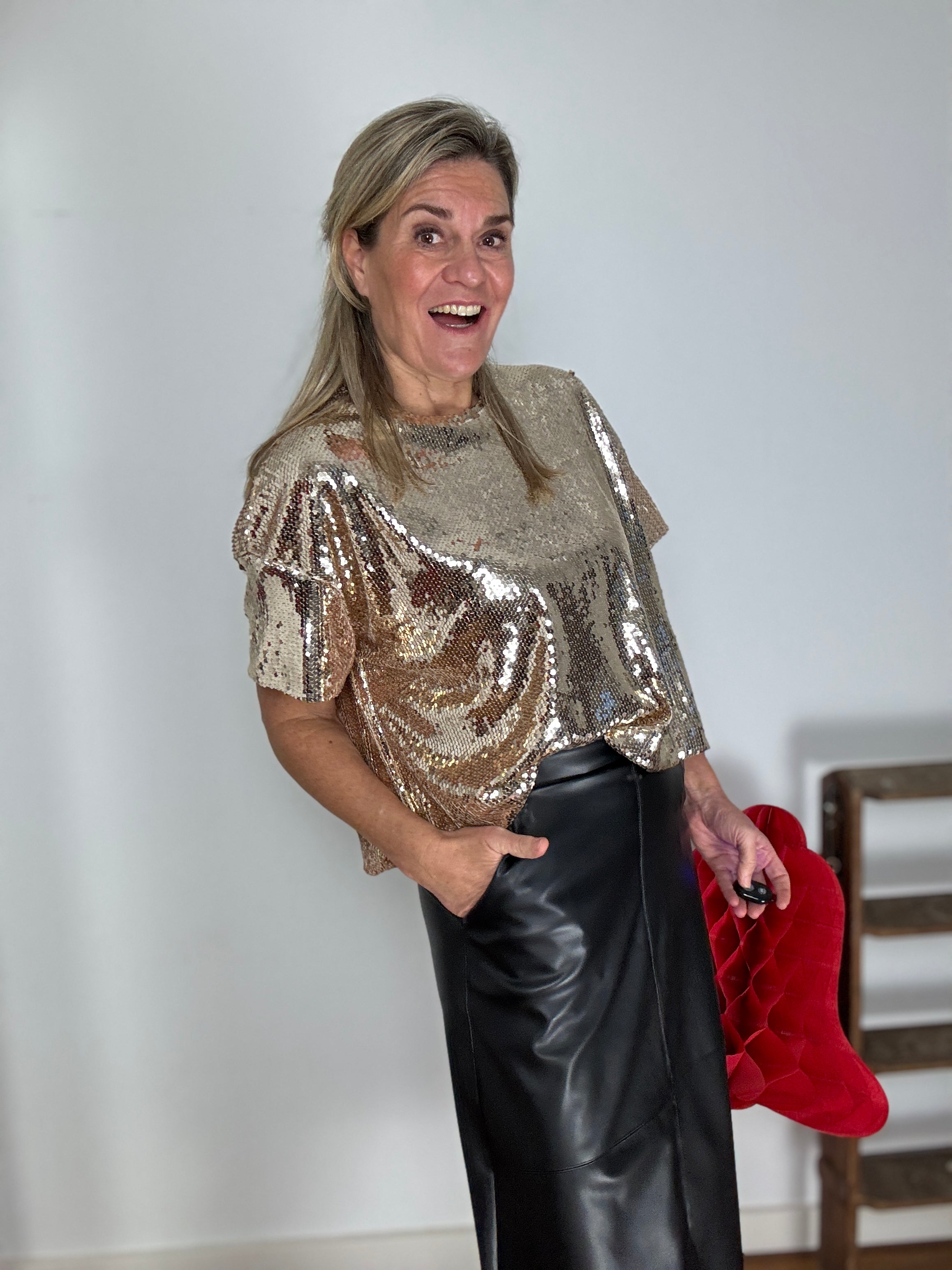 Trui korte mouw - Celeste - Cartouche by Suus