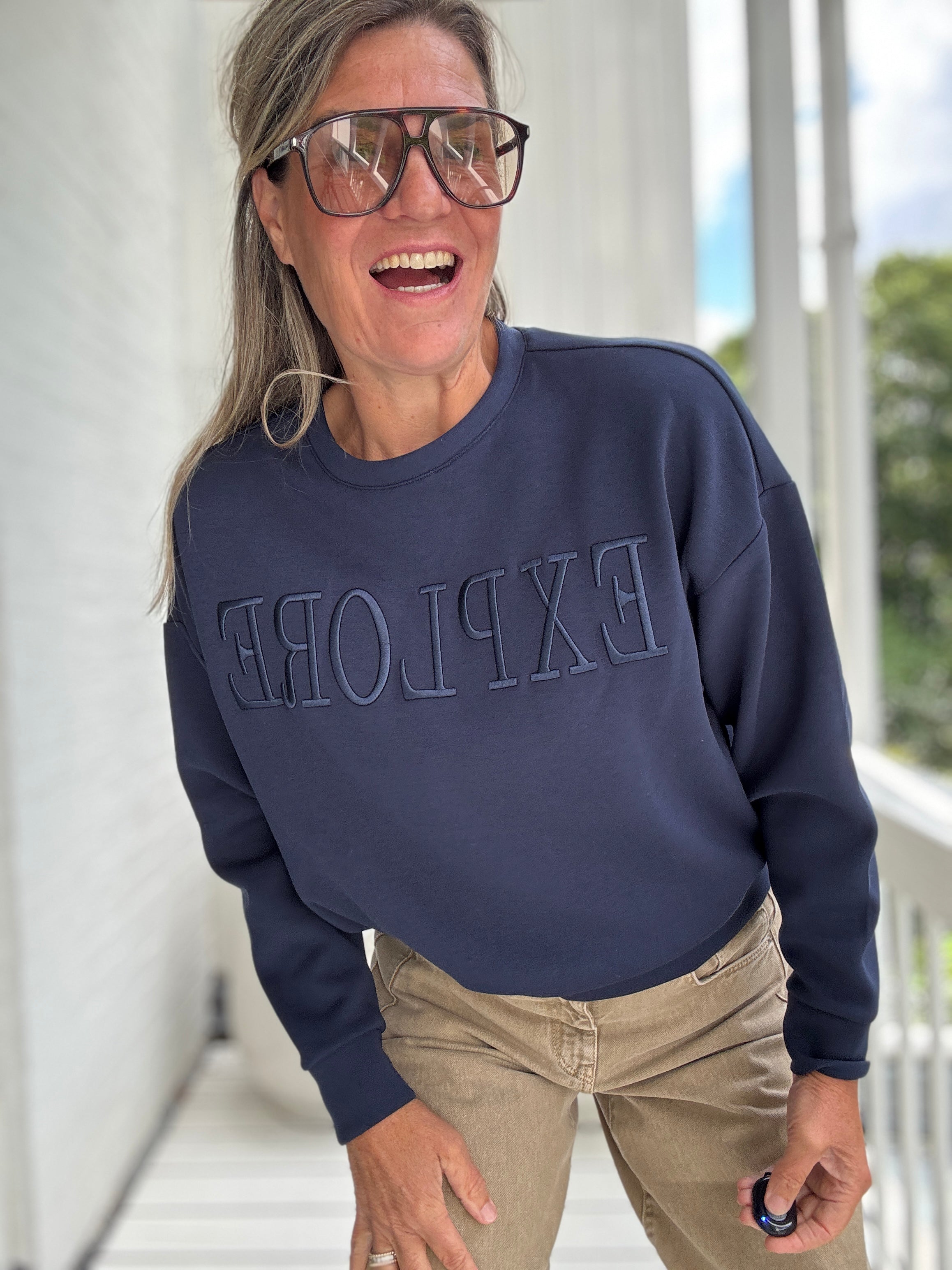 Trui - REFLECT NEW EMB LS SWEAT TOP1PPKA - VILA