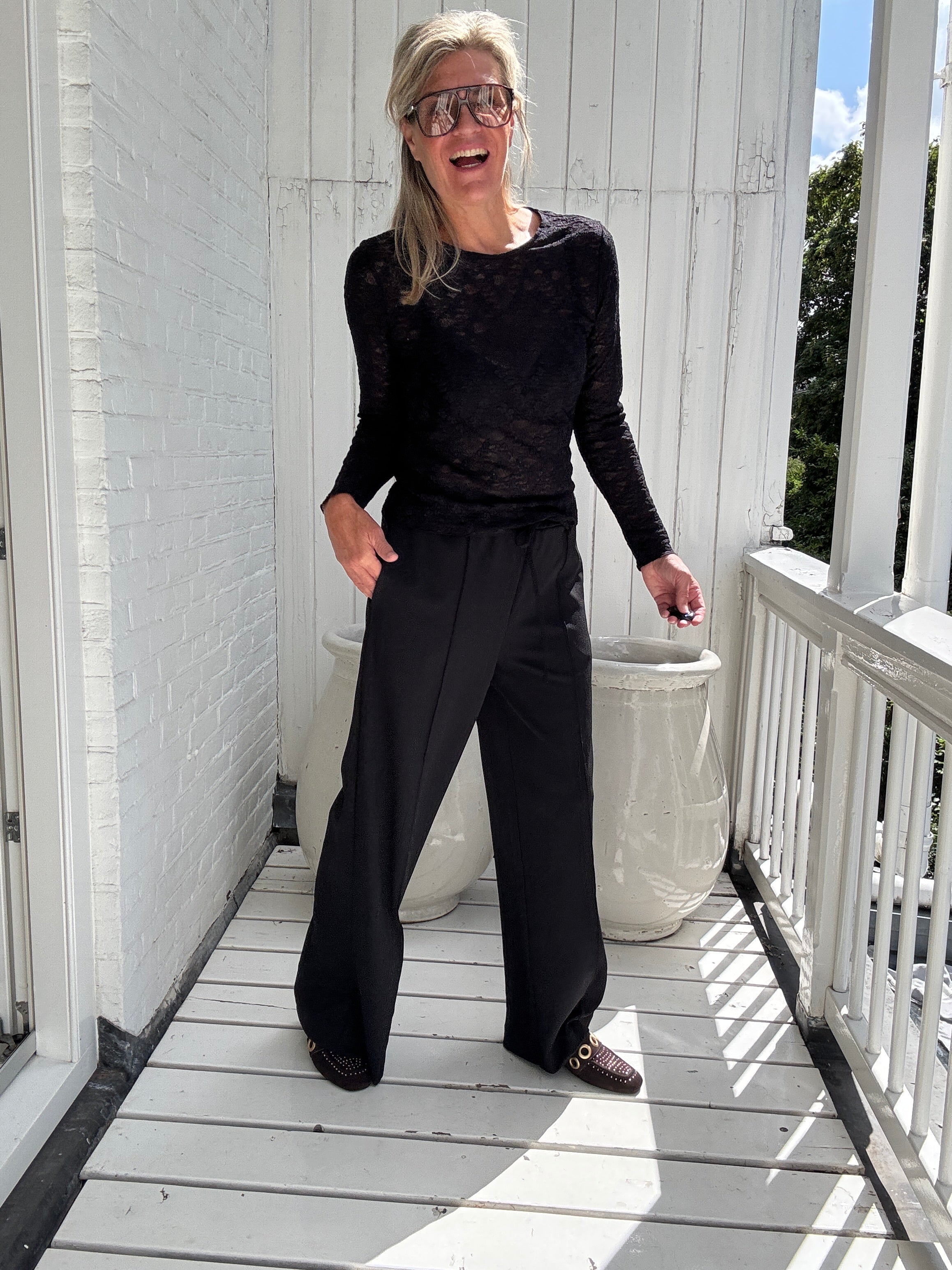 Broek - CLUA HW WIDE PANTS - Vila