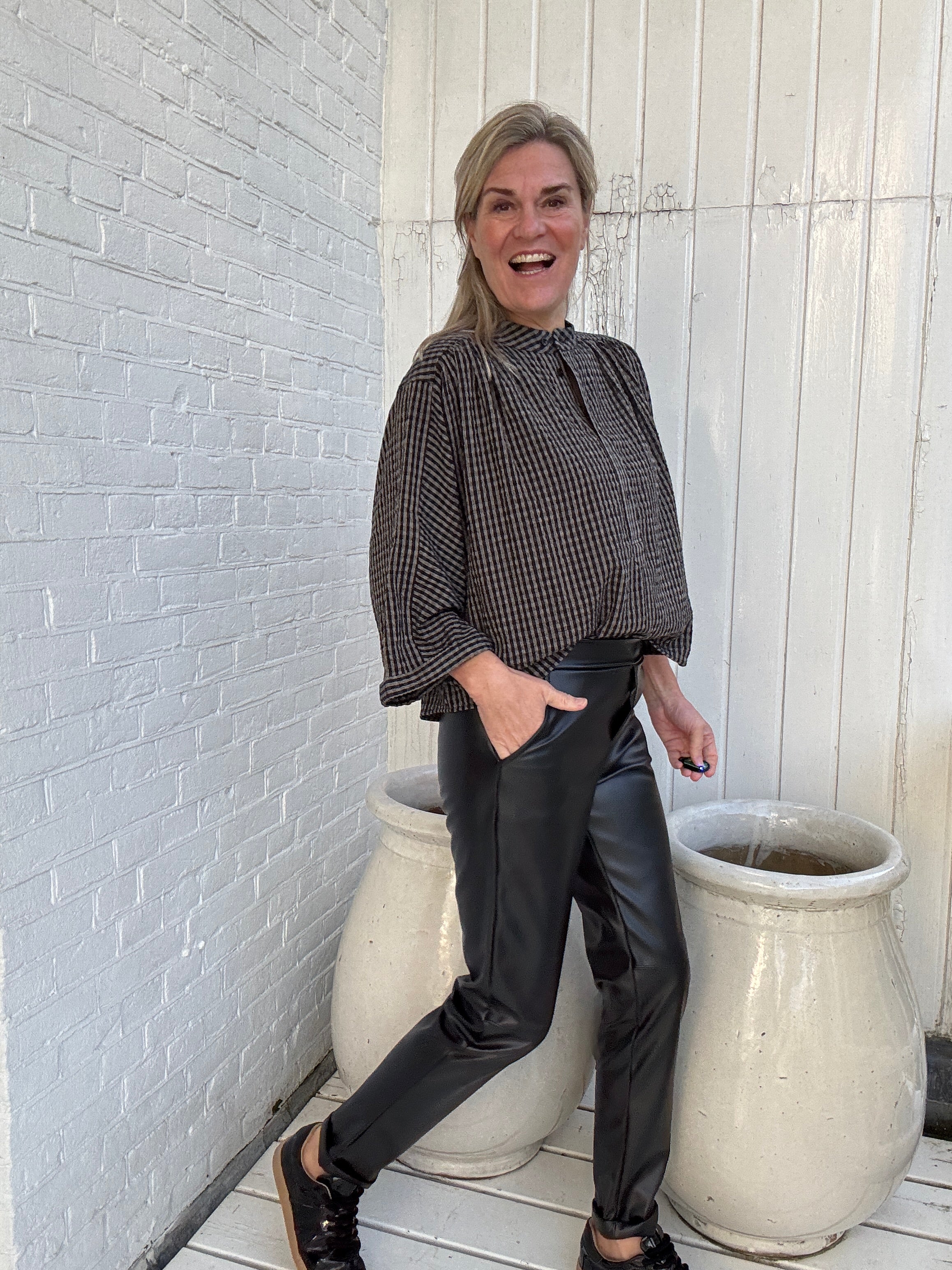 Maya Blouse Check - NUKUS