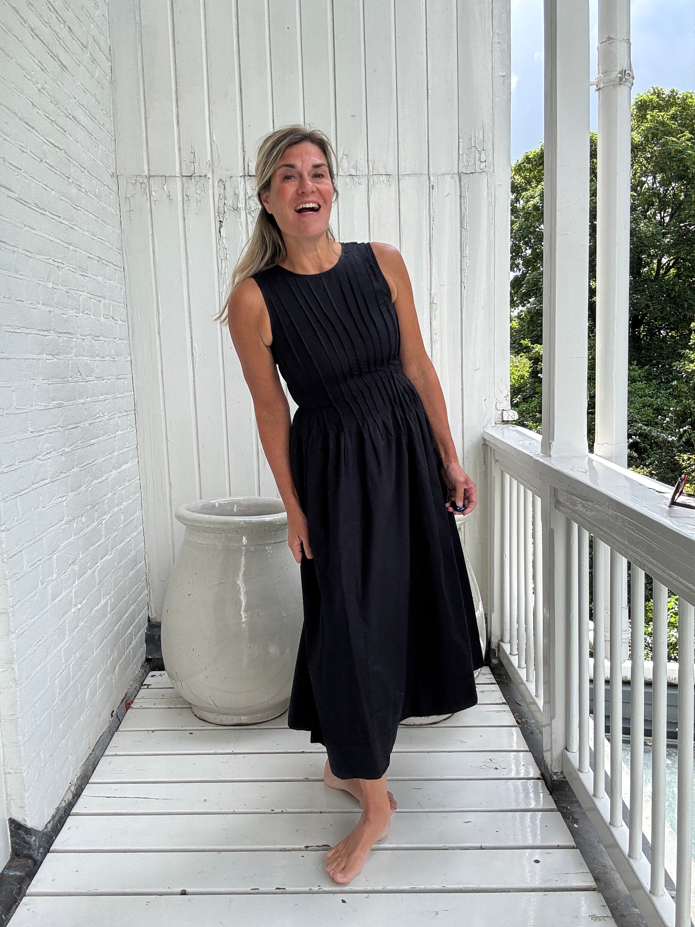 Jurk - MBA O-NECK SL MIDI DRESS - VILA