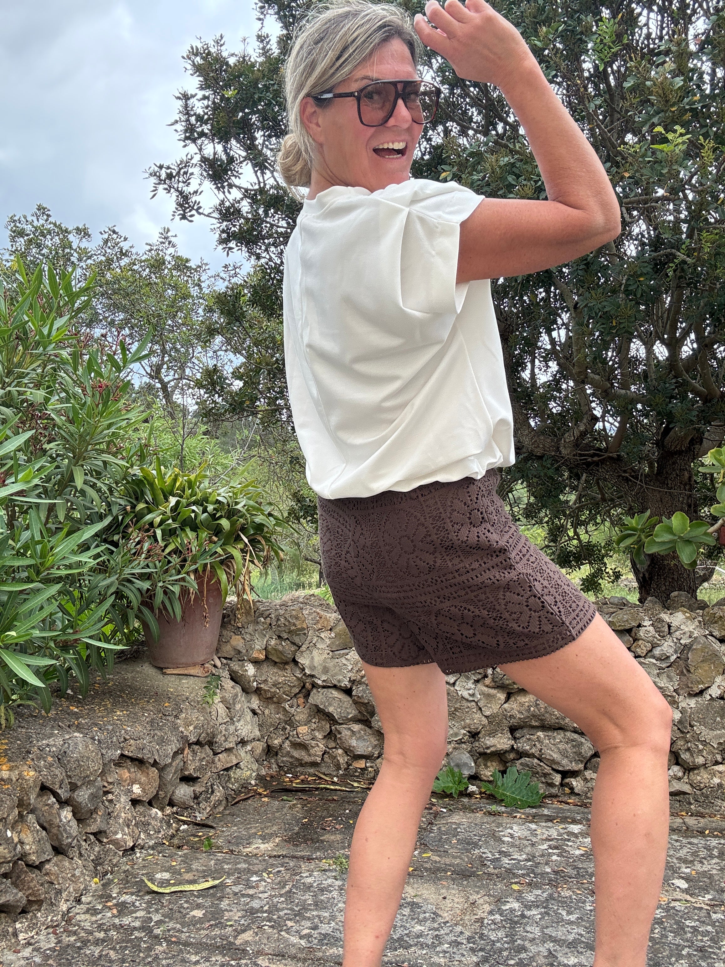 Short - MERINDA HW SHORTS/VOL - Vila