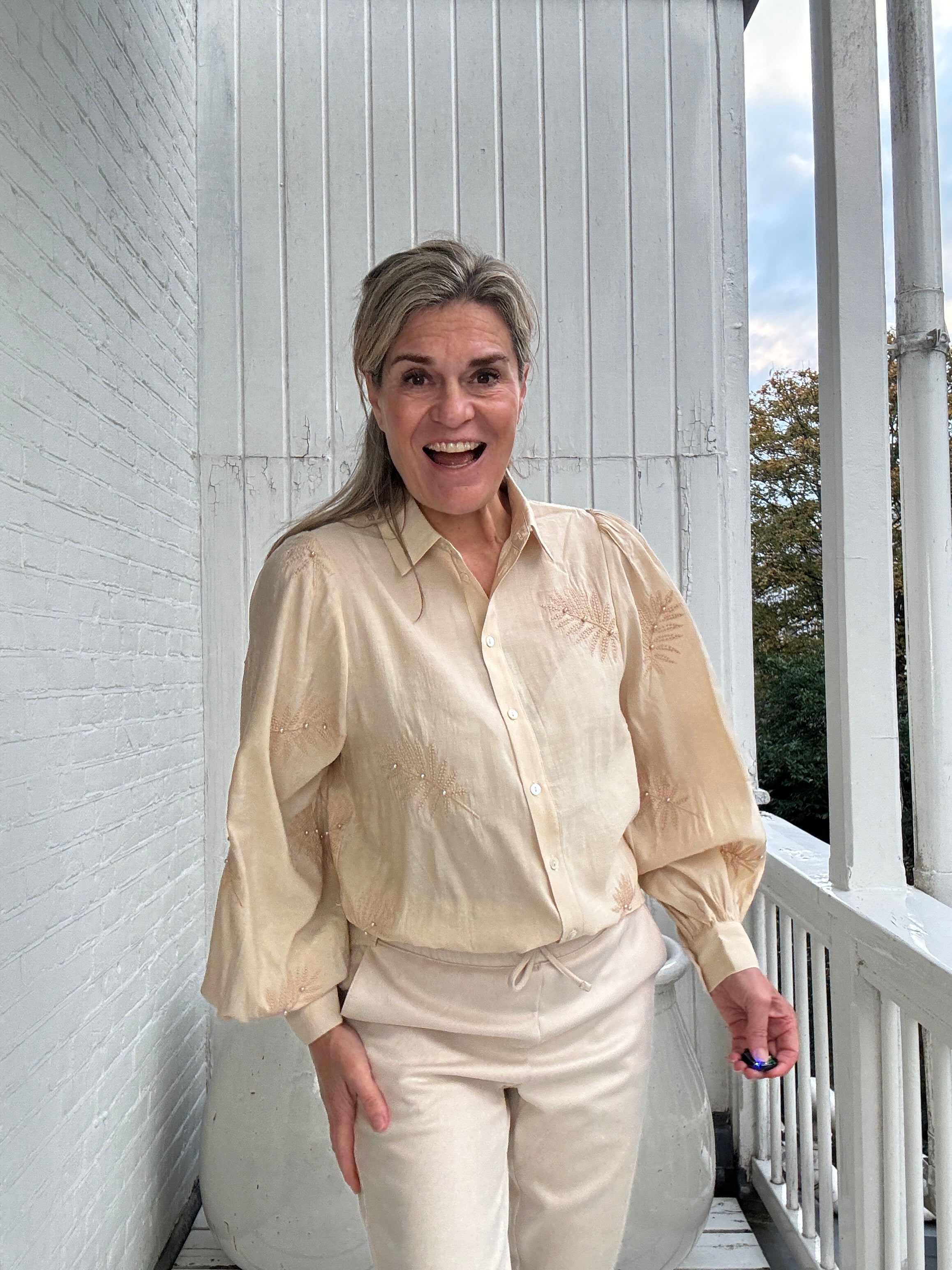 Milanova Blouse Pearl - NUKUS