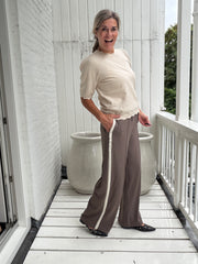 Broek - CLUA HW WIDE TRACK PANTS - VILA
