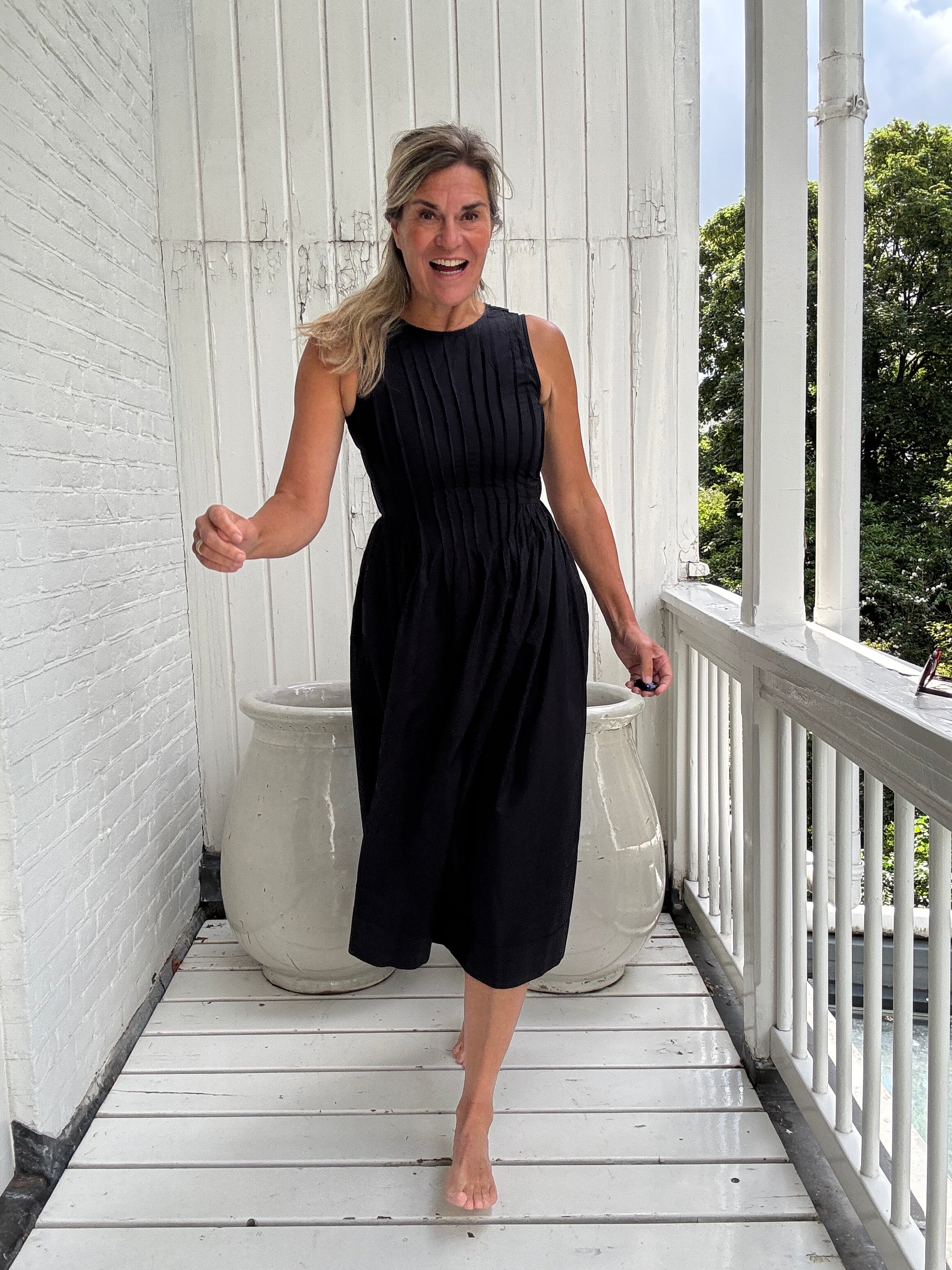 Jurk - MBA O-NECK SL MIDI DRESS - VILA