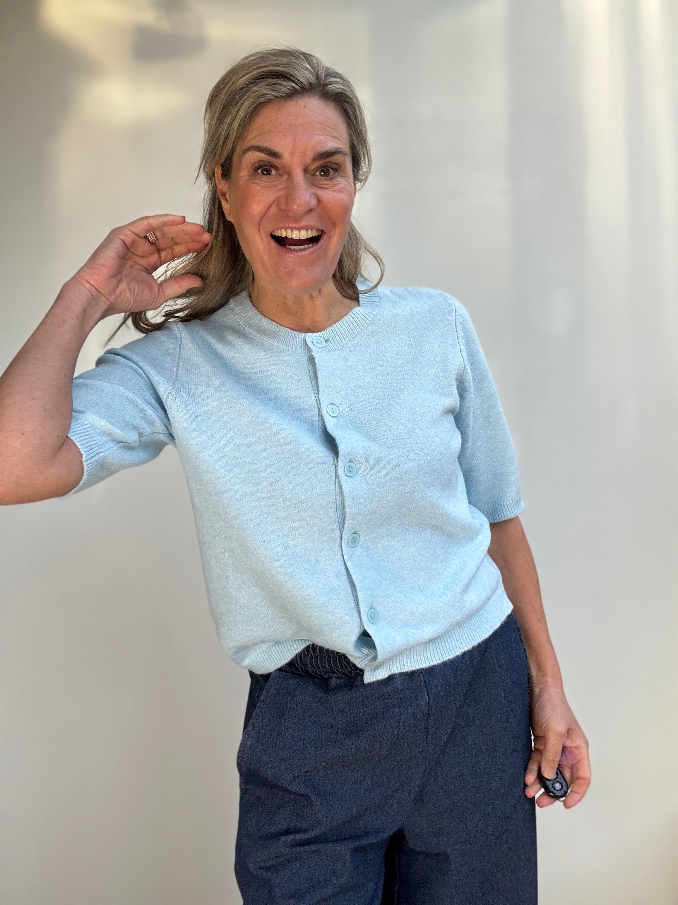 Vest - LIGA 2/4 O-NECK KNIT CARDIGAN - Vila