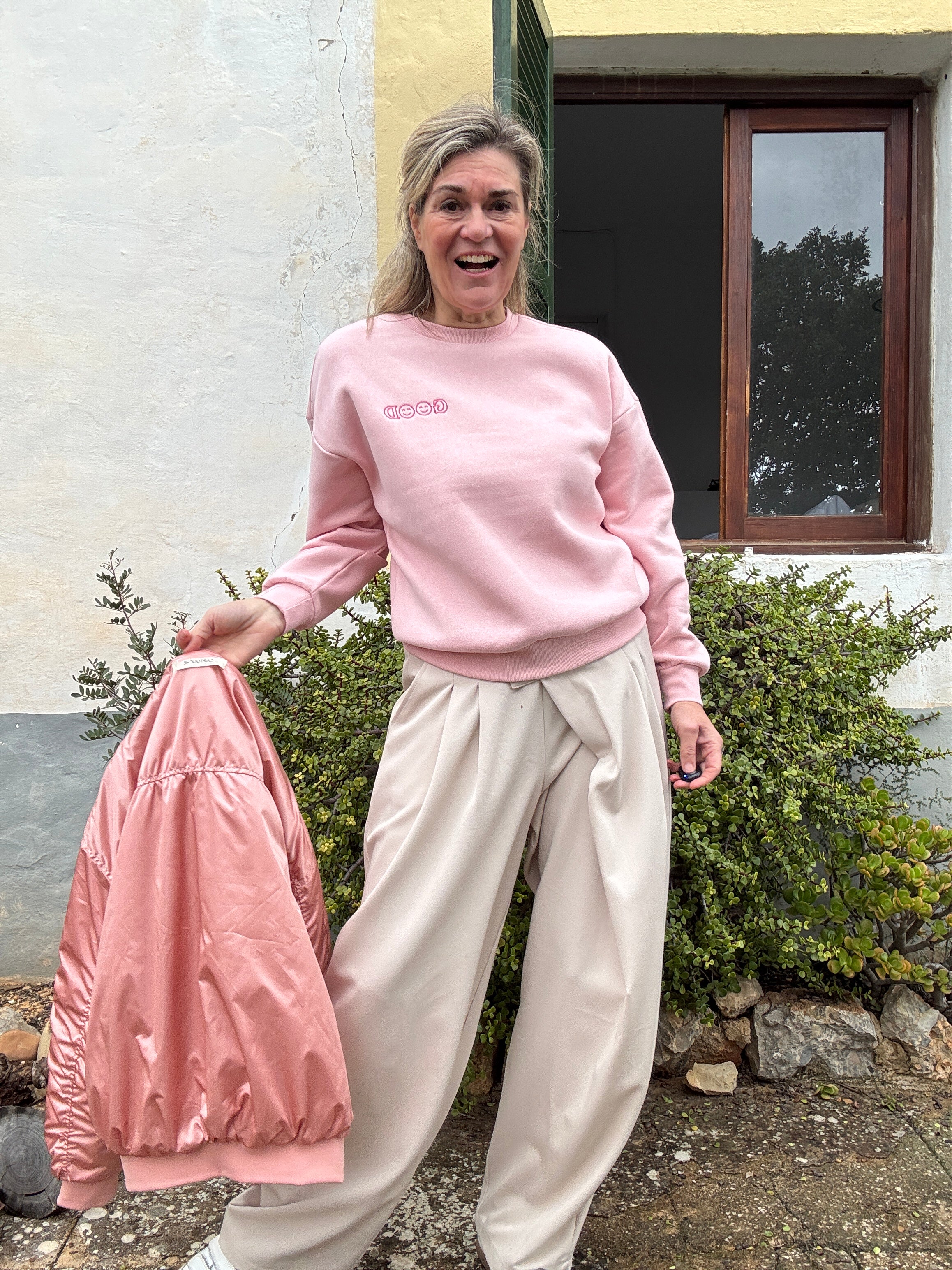 Sweater - DAZE L/S O-NECK TERRY PRINT - Only