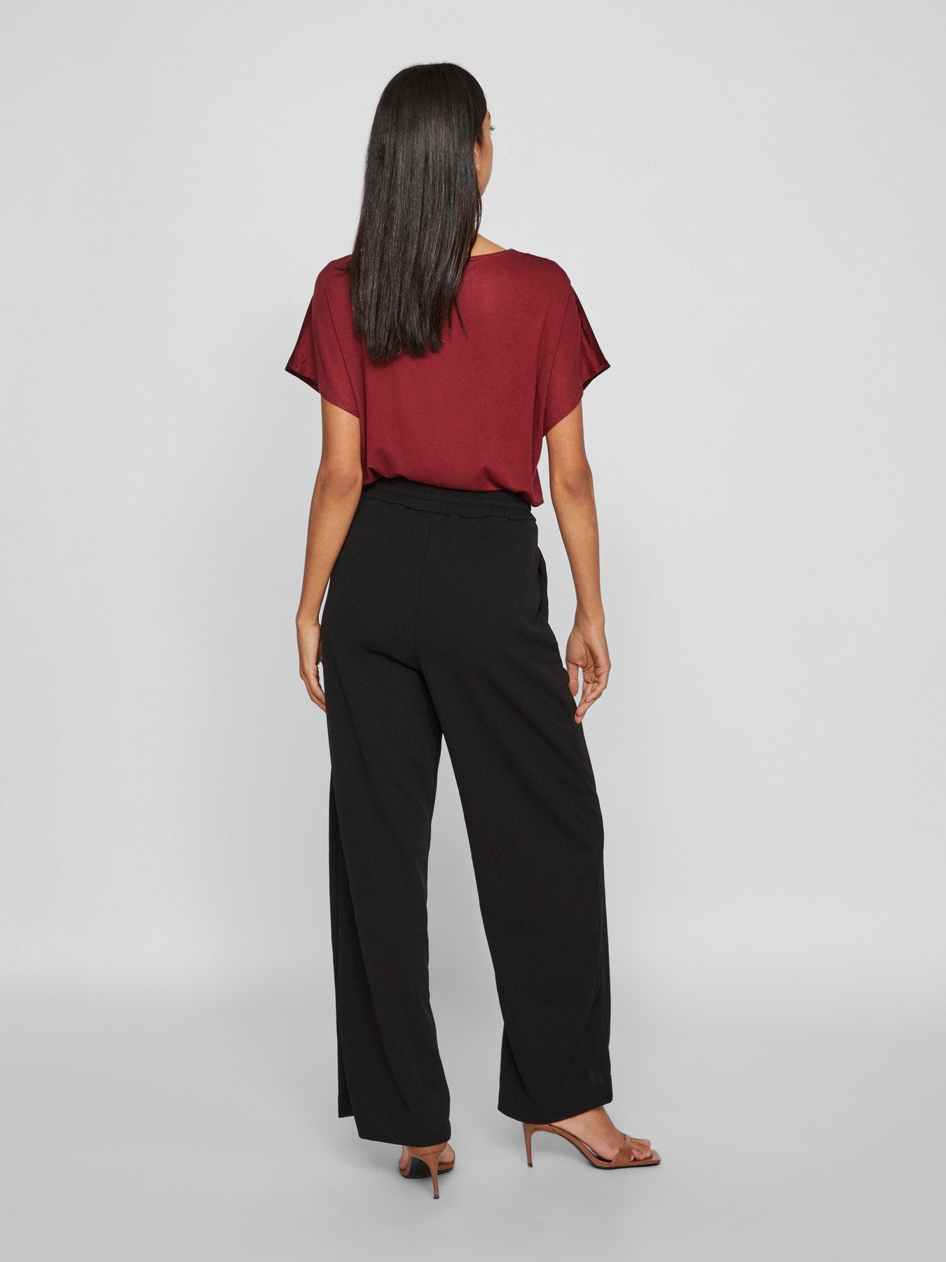 Broek - CLUA HW WIDE PANTS - Vila