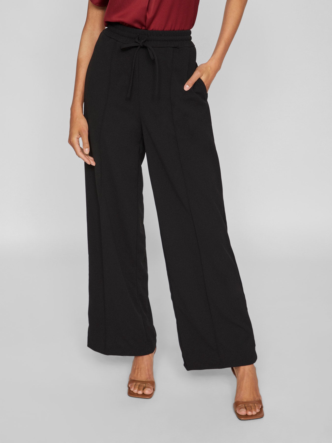 Broek - CLUA HW WIDE PANTS - Vila