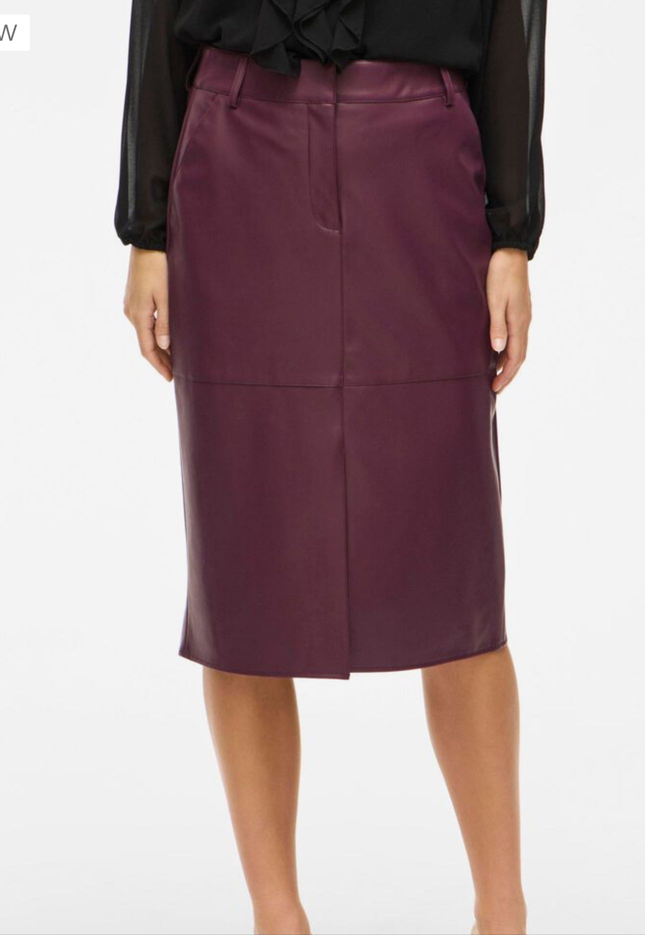 Rok - DAGMAR HW MIDI COATED SKIRT - VILA