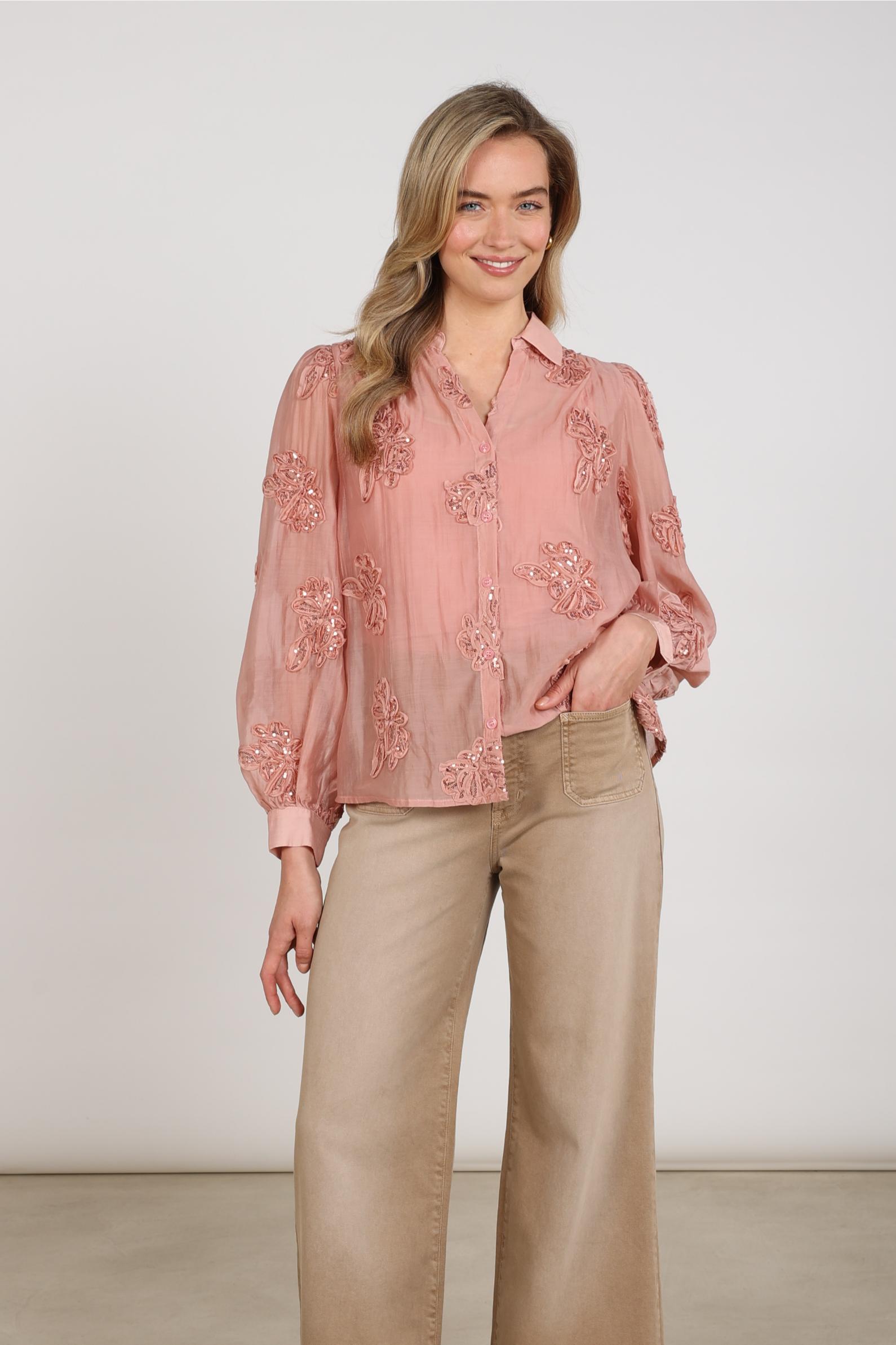 Blouse - Antonella Blouse Paillet Flower - Nukus