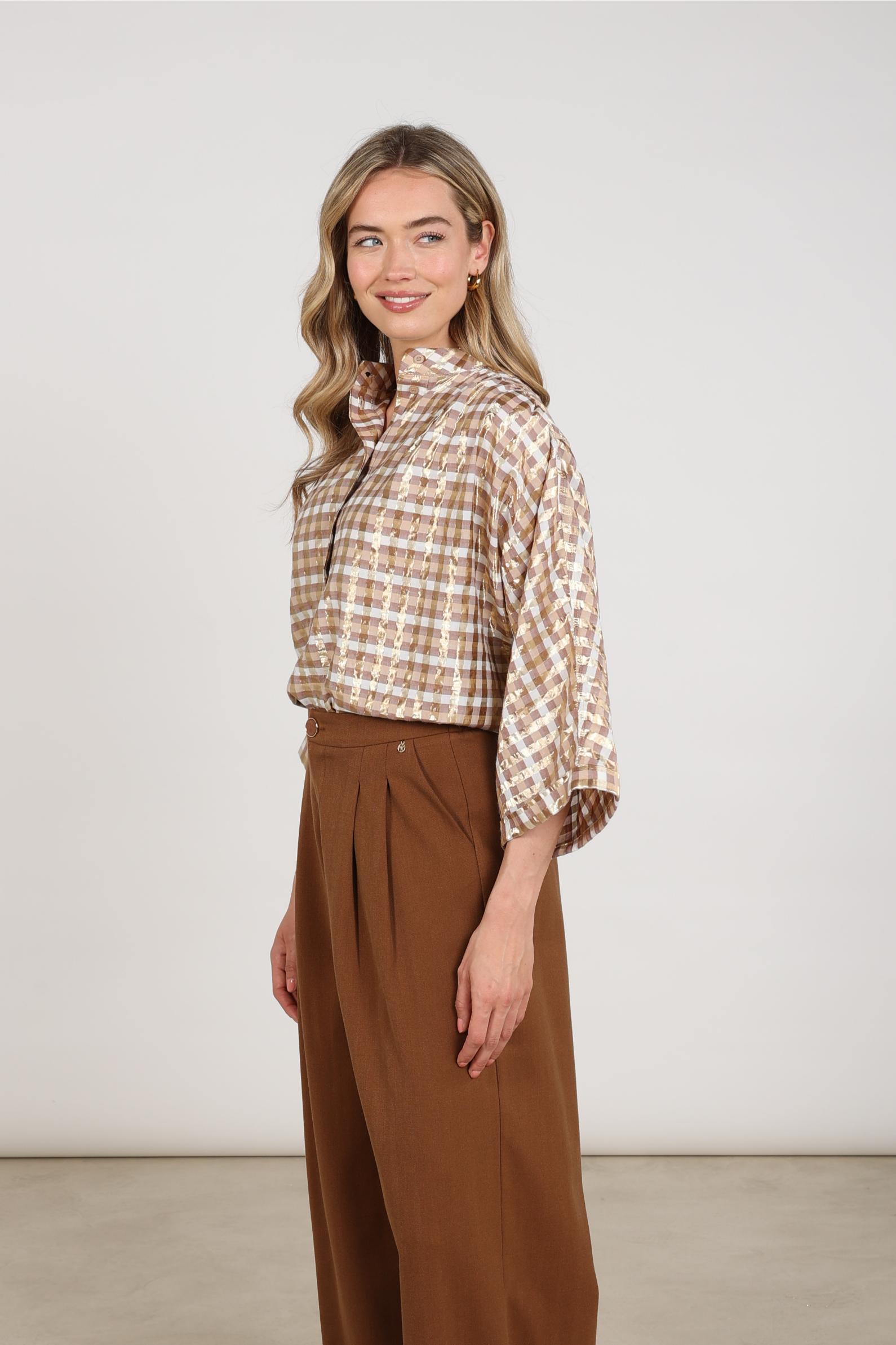 Blouse - Maya Blouse Check - Nukus