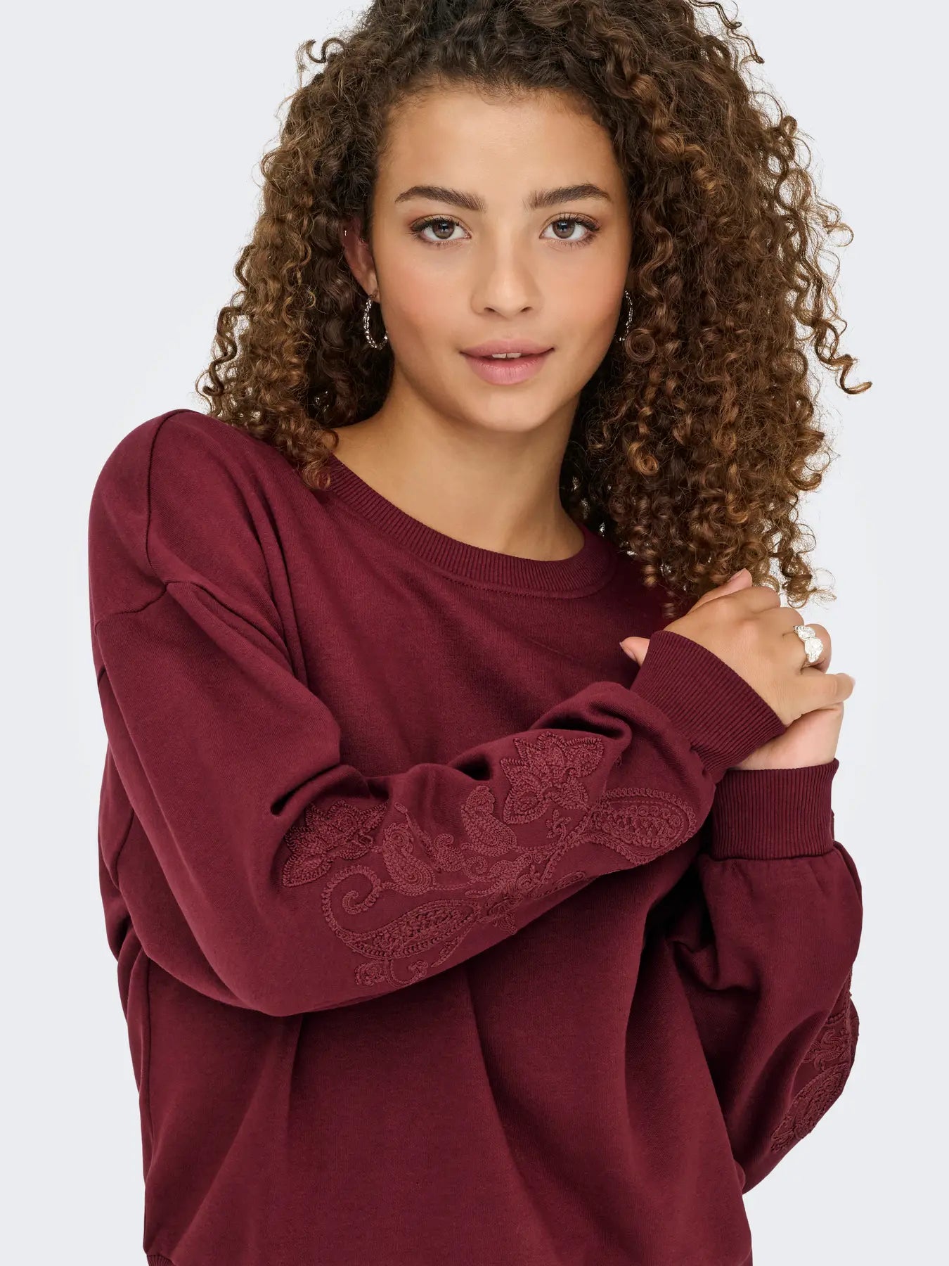 Sweater - BROOKLYN L/S EMBROIDERY - Only