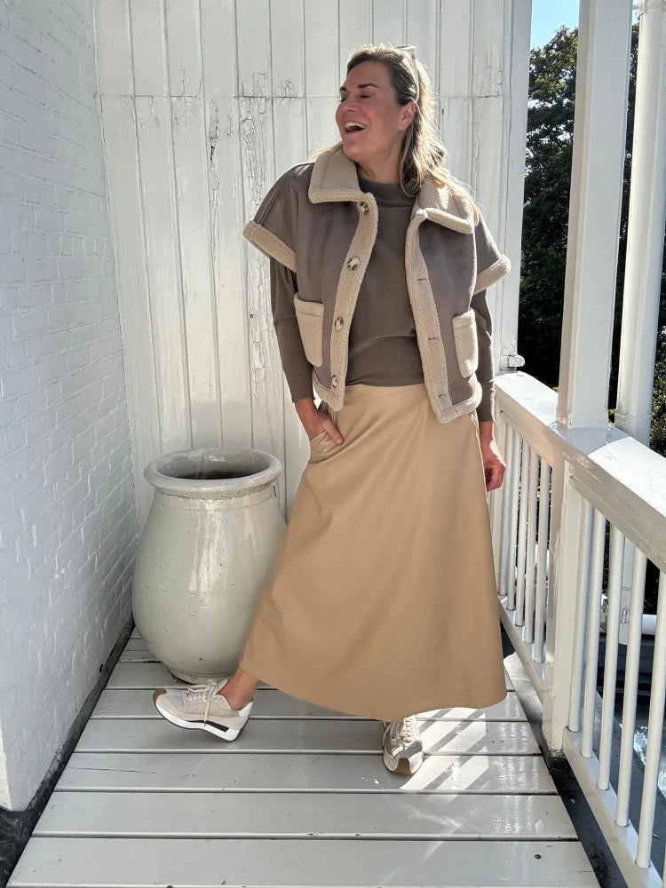 Rok - Wendy Cartouche By Suus Sand (Camel) / S/M (Maat 36 Kleine 40)